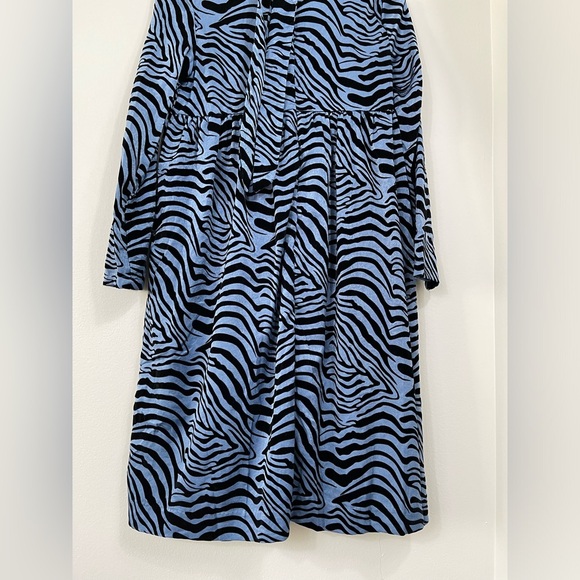 VIBE Blue and Black Zebra Print Dress Big Girl or Women's Size 14 NWT - Picture 11 of 15